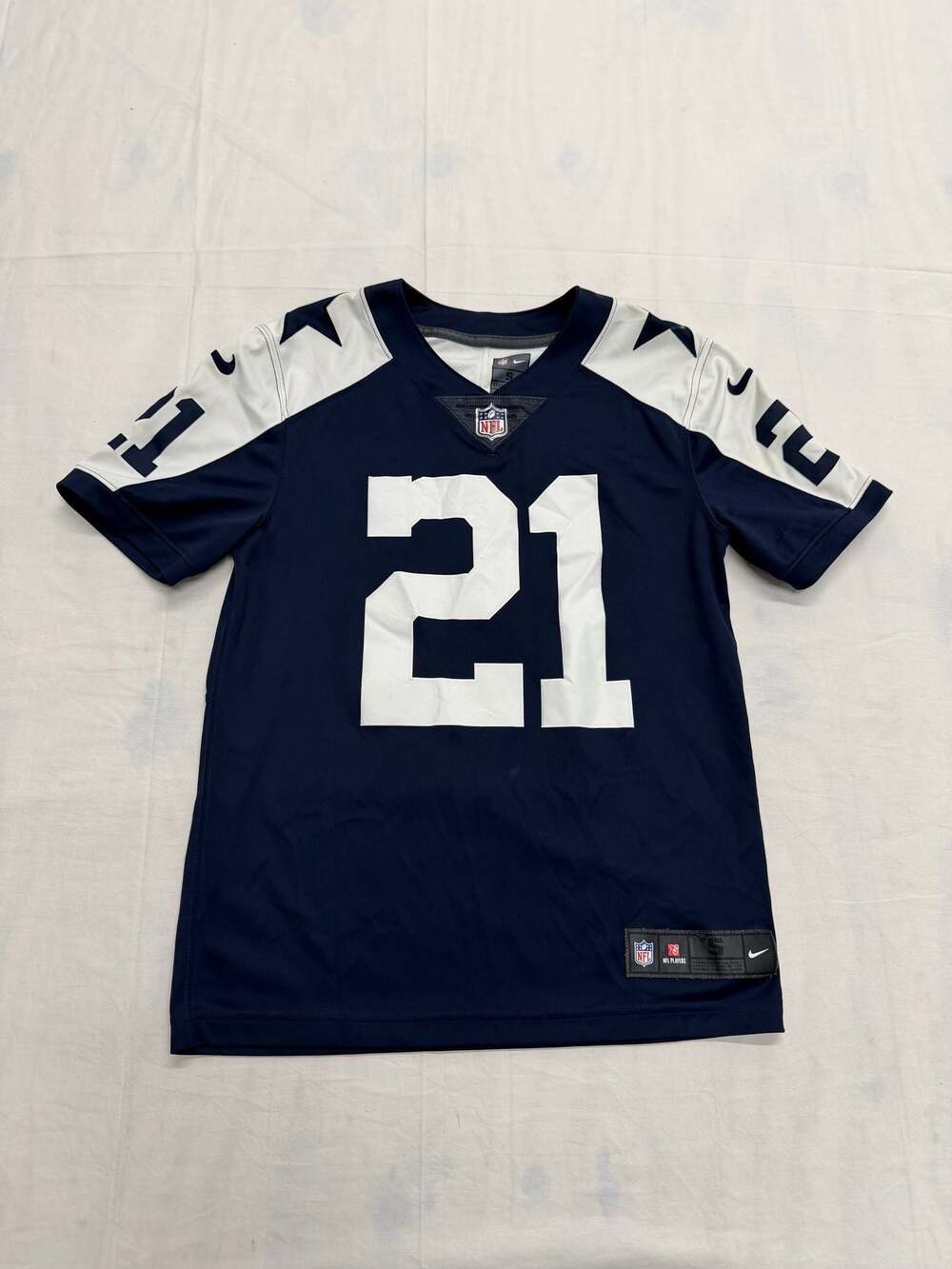 Nike Dallas Cowboys Ezekiel Elliott #21 On Field Dri-Fit Alternate Jersey Navy B